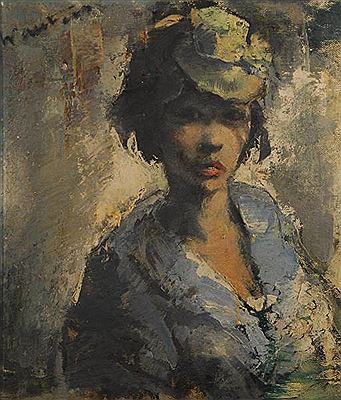 Jeune femme au chapeau by Alex Wauters - Auction record, sale price, and art valuation. Compare with similar artists and explore comparable artworks.