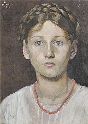 Girl with a wreath of hair by Lena Bauernfeind - Auction record, sale price, and art valuation. Compare with similar artists and explore comparable artworks.