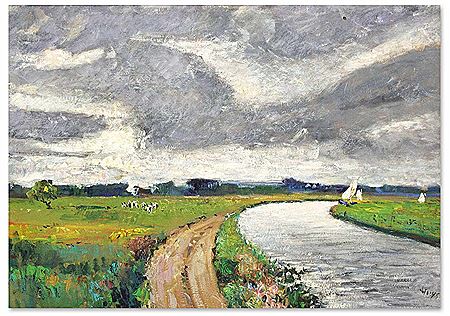 Sample artwork by Bernhard Huys (1895 - 1973), known for landscape paintings - View similar artists and auction records