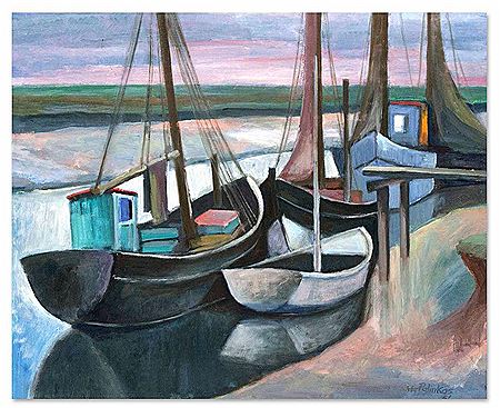 Sample artwork by Heiner Palinkas (1913 - 2000), known for townscape, landscape, marine, figure and still-life painting, decorative art, teacher - View similar artists and auction records