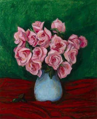 Sample artwork by Walter Kuhn (Born 1916), known for expressionist landscape, still life, street scene and figure painting - View similar artists and auction records