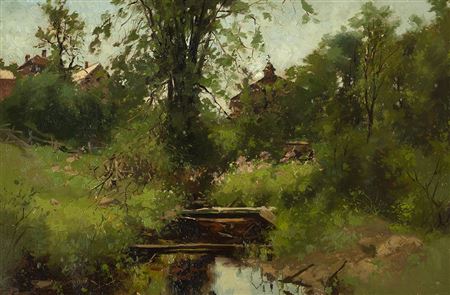 "House on Stroudwater" by Charles Frederick Kimball - Auction record, sale price, and art valuation. Compare with similar artists and explore comparable artworks.