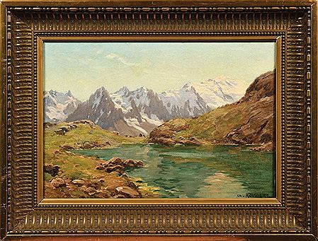 Lac de Chésery et les aiguilles de Chamonix