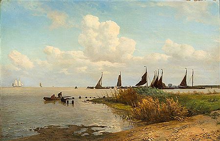 Sailing vessels on the Zuiderzee in 1878