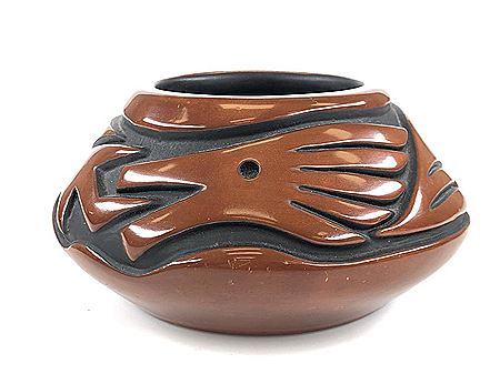 Santa Clara Jemez Avanyu Water Serpent Bowl