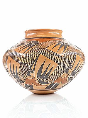Hopi Pottery Polychrome Jar with Migration Pattern