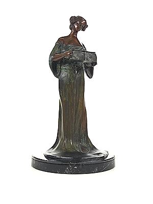 Art Nouveau Female Bronze