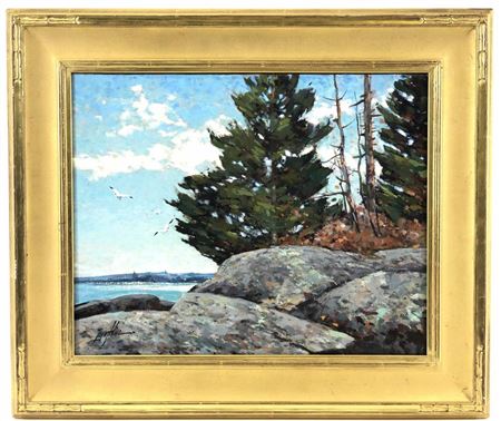 Otter Point Acadia by John Loughlin - Auction record, sale price, and art valuation. Compare with similar artists and explore comparable artworks.