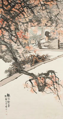 Studying on an Autumn Night by Li Yu - Auction record, sale price, and art valuation. Compare with similar artists and explore comparable artworks.
