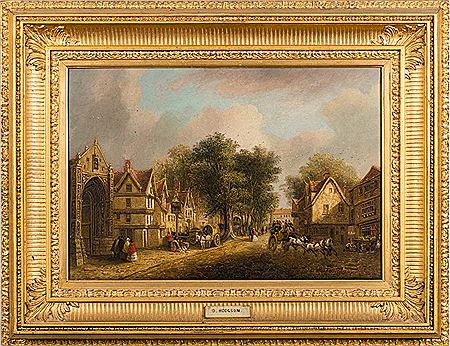 Tombland, Norwich; a busy street scene