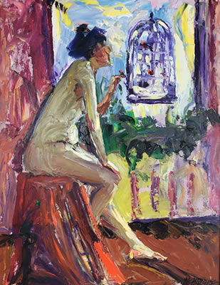 Nude with Bird