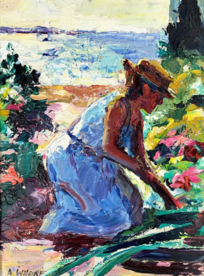 Woman in Garden
