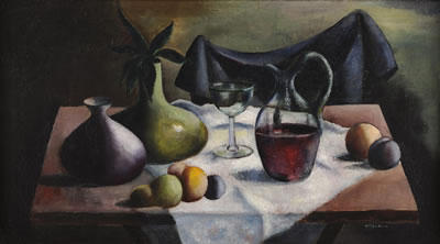 Still Life with Purple Plum