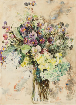 A STILL LIFE OF WILDFLOWERS by Francis Edward James - Auction record, sale price, and art valuation. Compare with similar artists and explore comparable artworks.