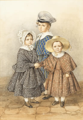 'Portrait of Frank, Caroline and Fred, November 1845' by Mary Ellen Best - Auction record, sale price, and art valuation. Compare with similar artists and explore comparable artworks.