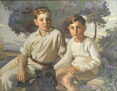 Maurice and Hugo, sons of Major and Mrs Baring