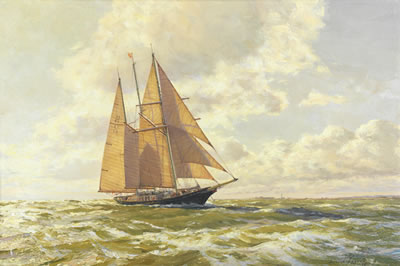 The Sir Winston Churchill off Hurst Castle in the Solent by Deryck Arthur Foster - Auction record, sale price, and art valuation. Compare with similar artists and explore comparable artworks.