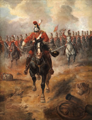 Charge of the 1st Life Guards at Waterloo
