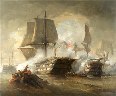In the heat of a furious naval engagement