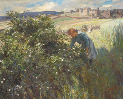 Gathering flowers