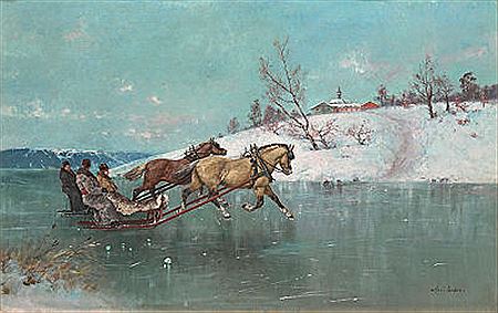 Sledefart på isen