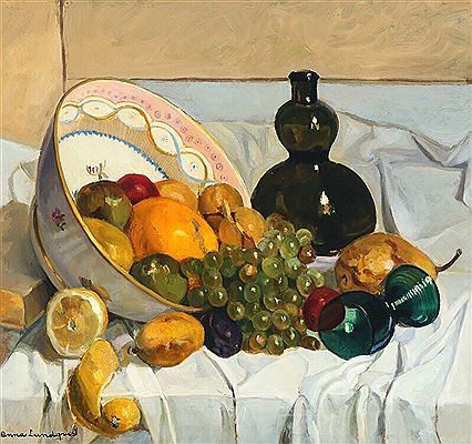 Still life with grapes, citrus fruits a.o. by Anna Lundqvist - Auction record, sale price, and art valuation. Compare with similar artists and explore comparable artworks.