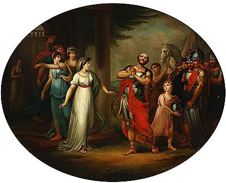 Jephthah the Gileadite returning home after destroying the Ammonite towns.