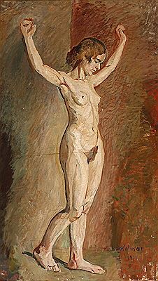 Composition with a woman.
