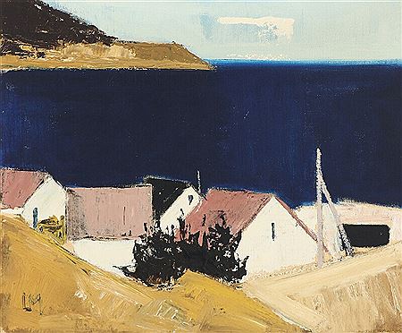 Coastal view with houses. by Leon Moller - Auction record, sale price, and art valuation. Compare with similar artists and explore comparable artworks.