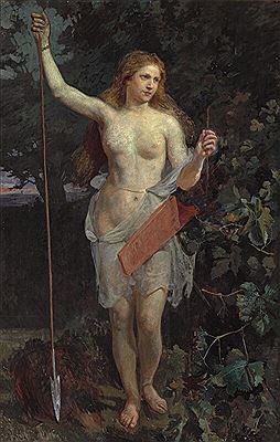Diana, goddess of wild animals and the hunt.