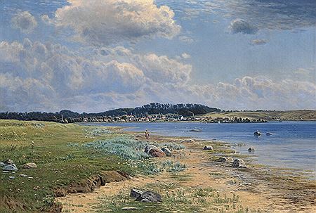 “Fra Stranden ved Frederiksværk”. From the beach near Frederiksværk.