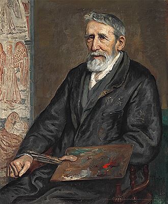 Portrait of the painter Joakim Skovgaard (1856–1933). by August Torsleff - Auction record, sale price, and art valuation. Compare with similar artists and explore comparable artworks.