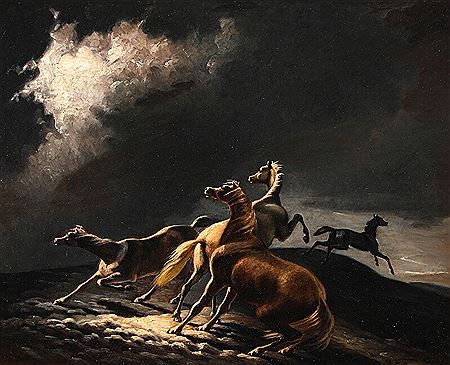 Landscape with wild horses at full moon by Fritz Gotfred Thomsen - Auction record, sale price, and art valuation. Compare with similar artists and explore comparable artworks.
