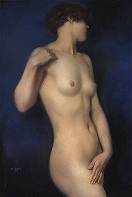 Standing nude. Signed Gudmund Hentze. by Gudmund Herman Peter Hentze - Auction record, sale price, and art valuation. Compare with similar artists and explore comparable artworks.