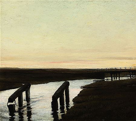 Evening light by a creek