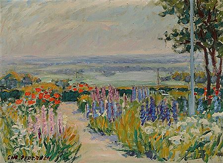 A blooming garden by Christian Pedersen - Auction record, sale price, and art valuation. Compare with similar artists and explore comparable artworks.