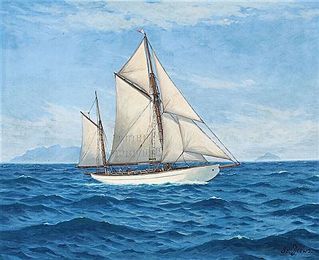 The Danish Ship “Nordkaperen” in the Pacific Ocean by Svend Drews - Auction record, sale price, and art valuation. Compare with similar artists and explore comparable artworks.