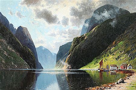 Norwegian landscape from Naeroyfjord.