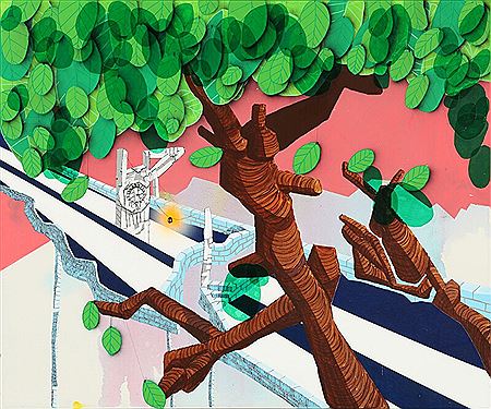 “Pointing tree branch”