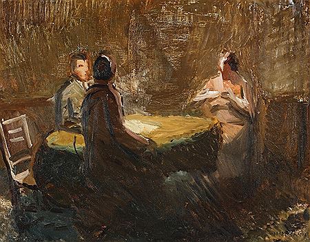 Interior with figures at the table