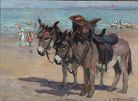 Donkeys on the beach