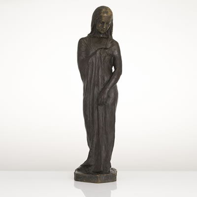 STANDING GIRL by Emil Halonen - Auction record, sale price, and art valuation. Compare with similar artists and explore comparable artworks.