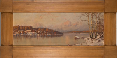 Winter landscape from the coast
