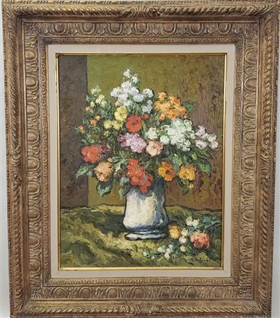 Impressionist still life with flowers