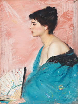 Lady with a fan. by Richard Bergh - Auction record, sale price, and art valuation. Compare with similar artists and explore comparable artworks.