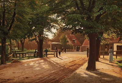 Park scene from Dyrehaven in Copenhagen