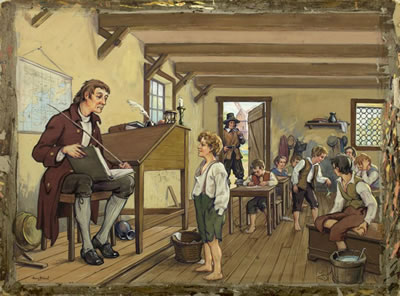 Colonial New York City - Classroom by H Kurt Stoessel - Auction record, sale price, and art valuation. Compare with similar artists and explore comparable artworks.