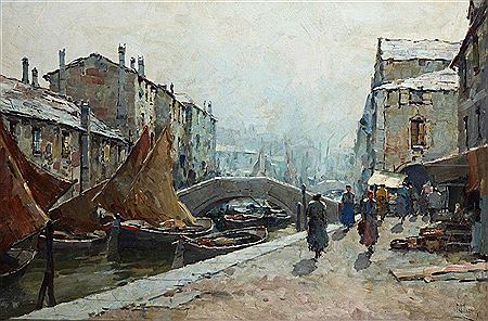Venezia, canale by Vittorio Nattino - Auction record, sale price, and art valuation. Compare with similar artists and explore comparable artworks.