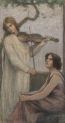 VIOLINISTA IN GIARDINO