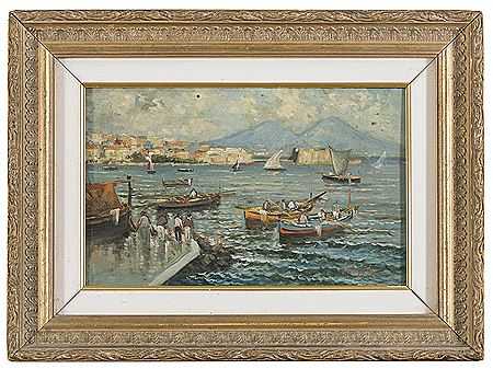 FISHERMEN AT THE DOCK, NAPLES